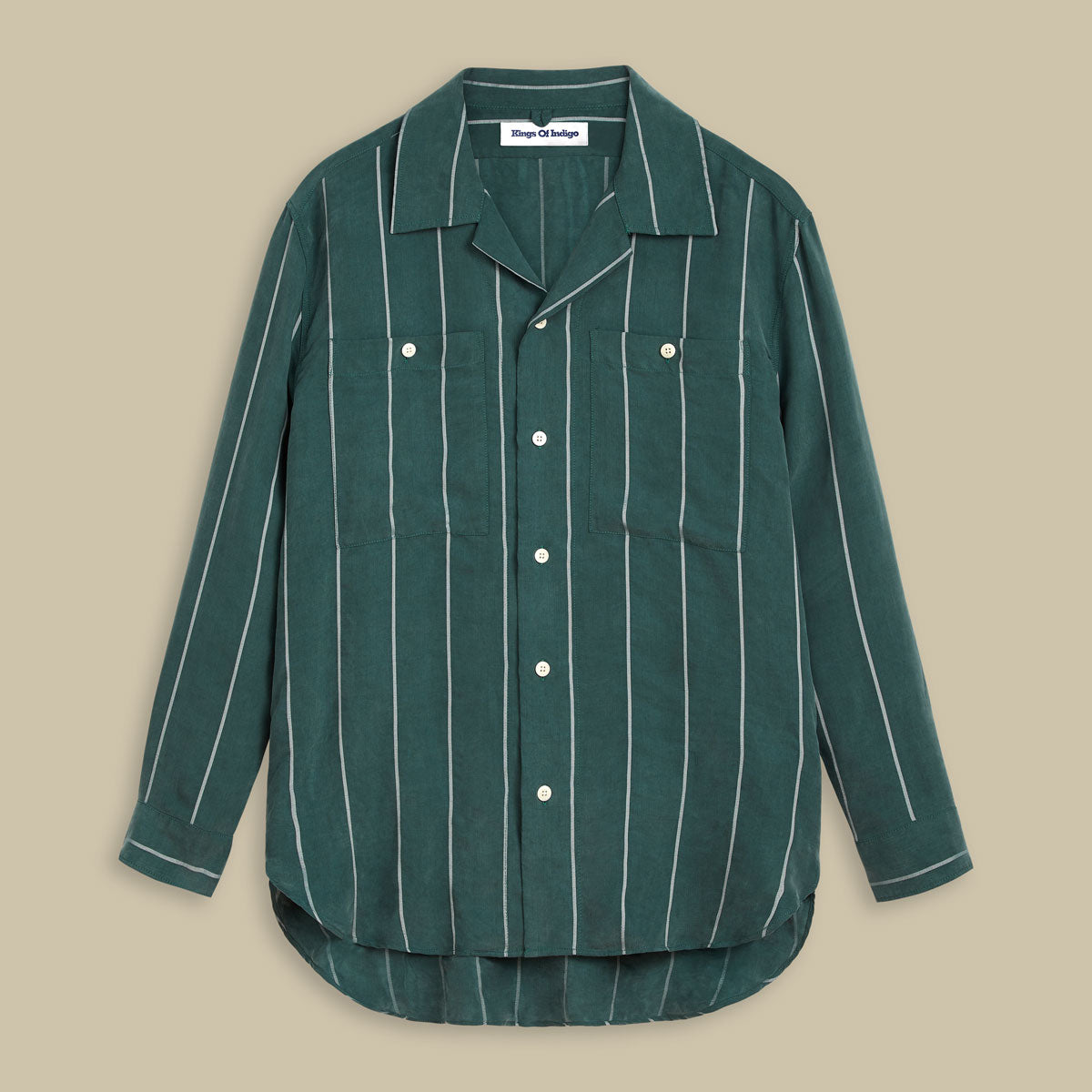 Maud Tencel Forest Stripe - KINGS OF INDIGO