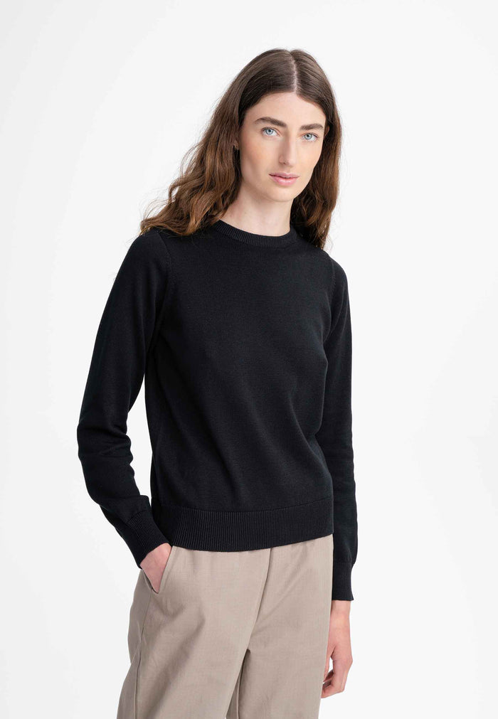 Dhana Fine Knit Jumper Black