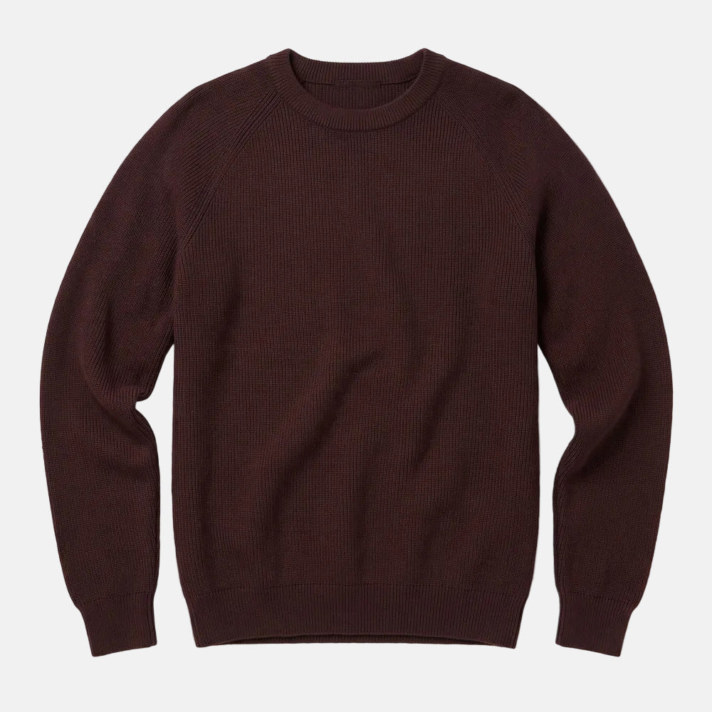Merino Crew Neck Sweater Chocolate Torte