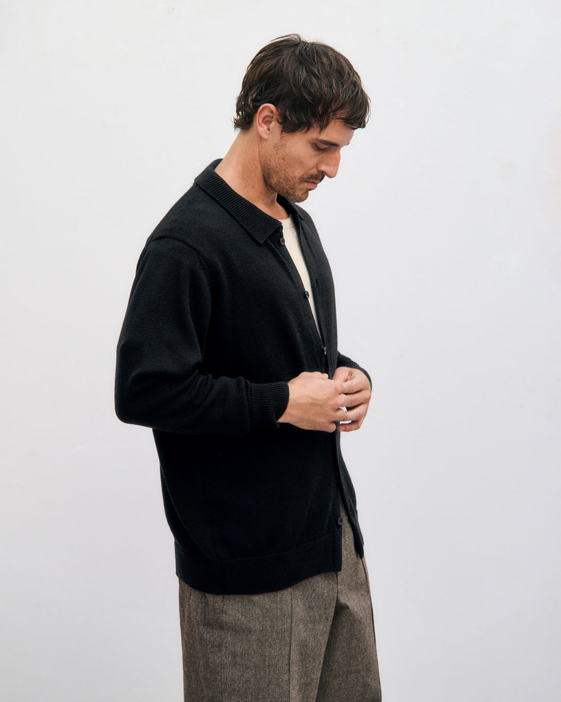 Merino Wool Shirt True Black