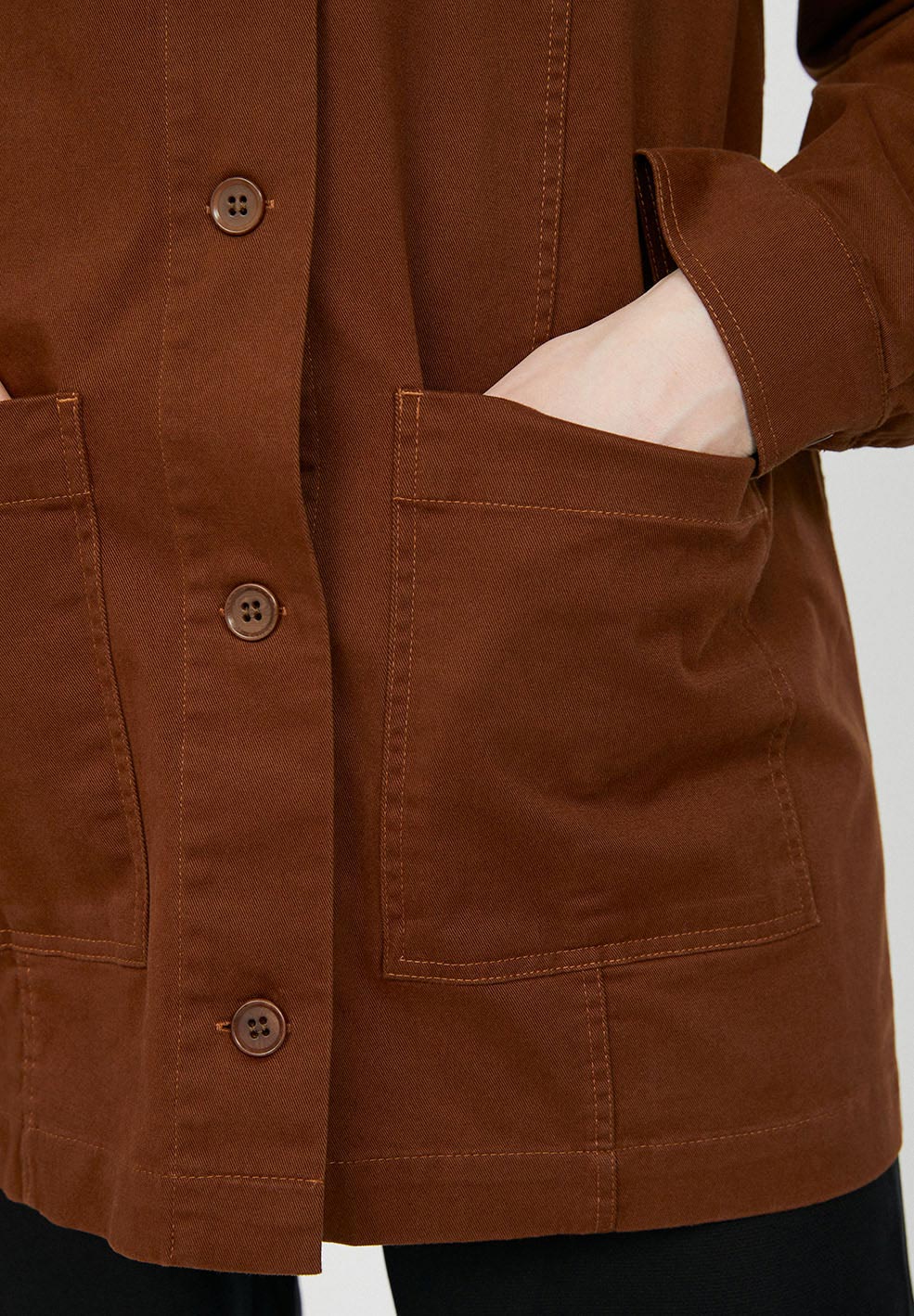 Mirjaam Overshirt Jacket Cacao - ARMEDANGELS