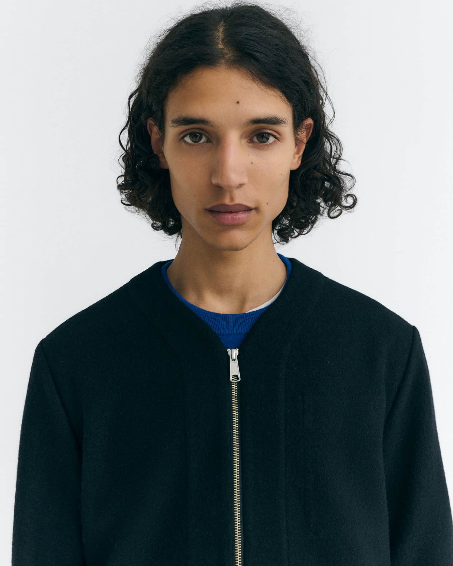 Greg Fine Wool Zip Jacket Black