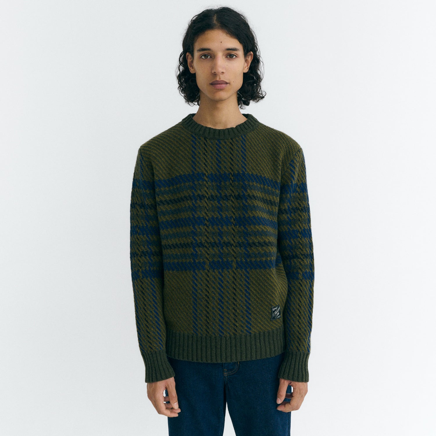 Hillside Khem Checkered Lambswool Knit