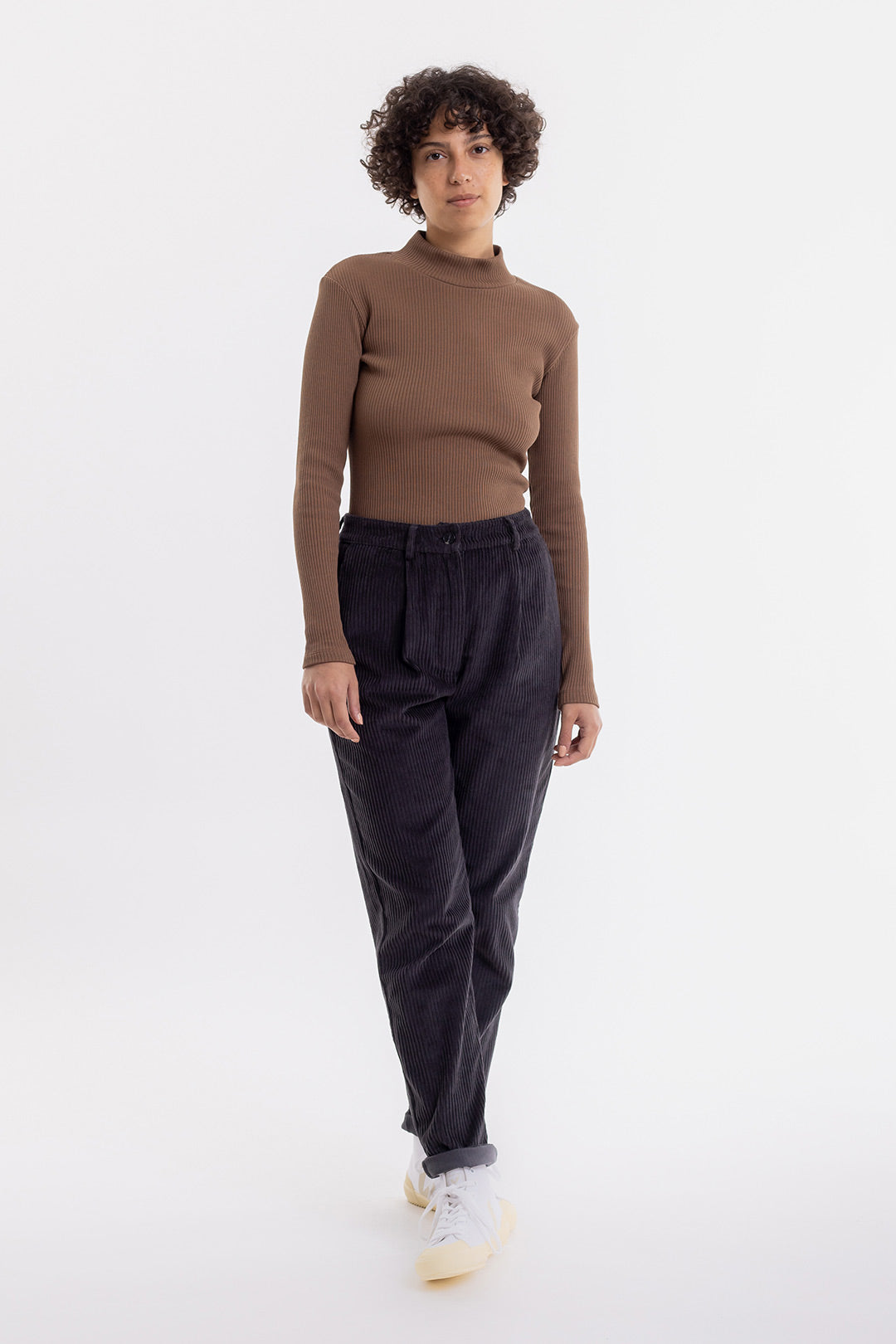 Mock Neck Longsleeve Chestnut - ROTHOLZ