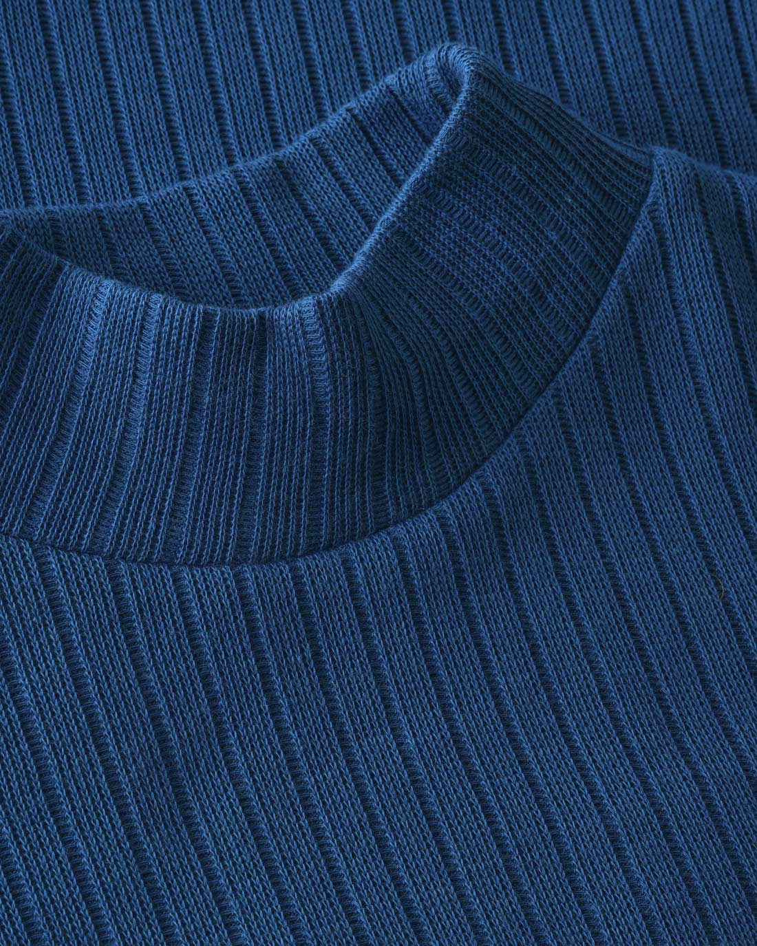 Heavy Ribbed Longsleeve Mockneck Royal Blue