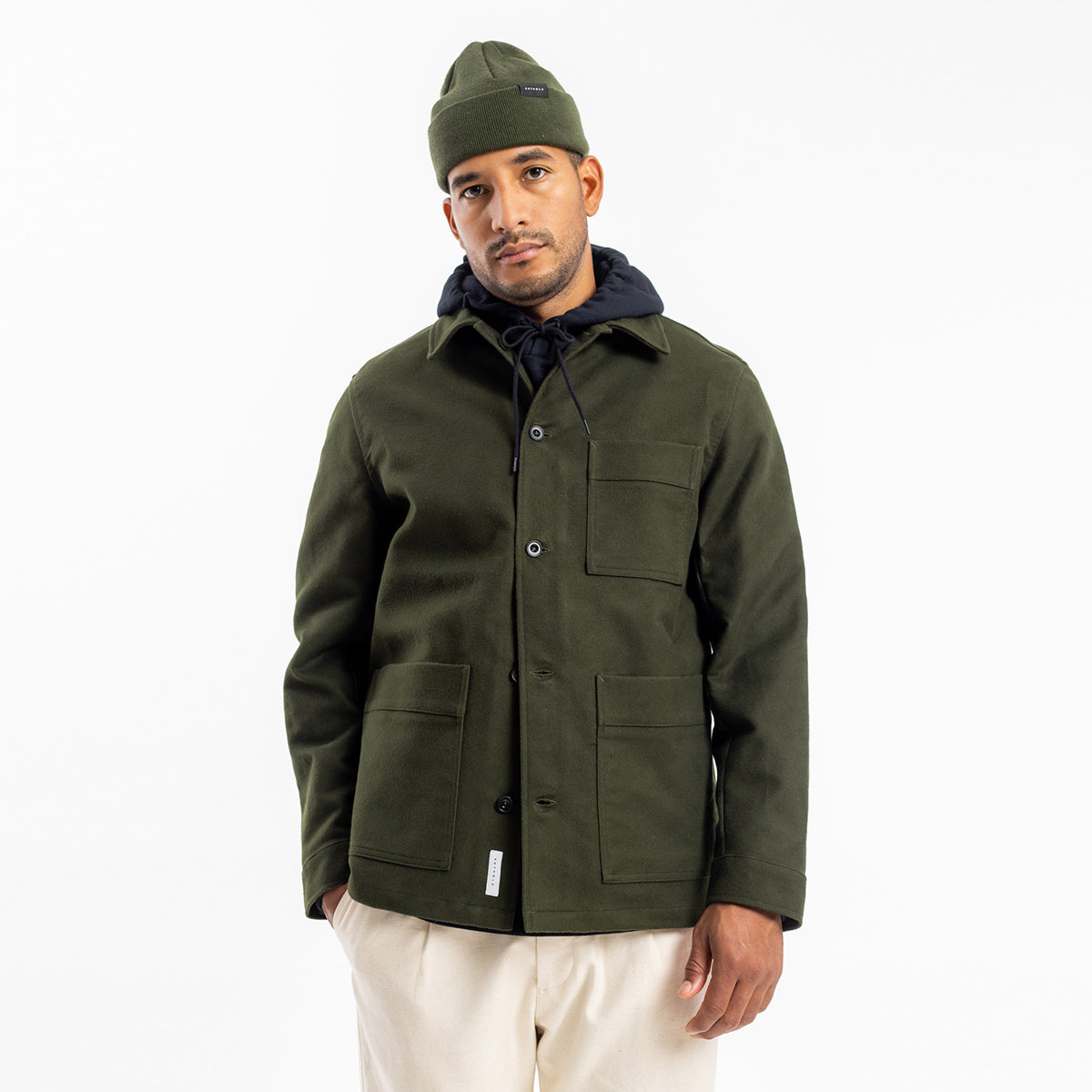 Moleskin Organic Cotton Jacket Olive - ROTHOLZ