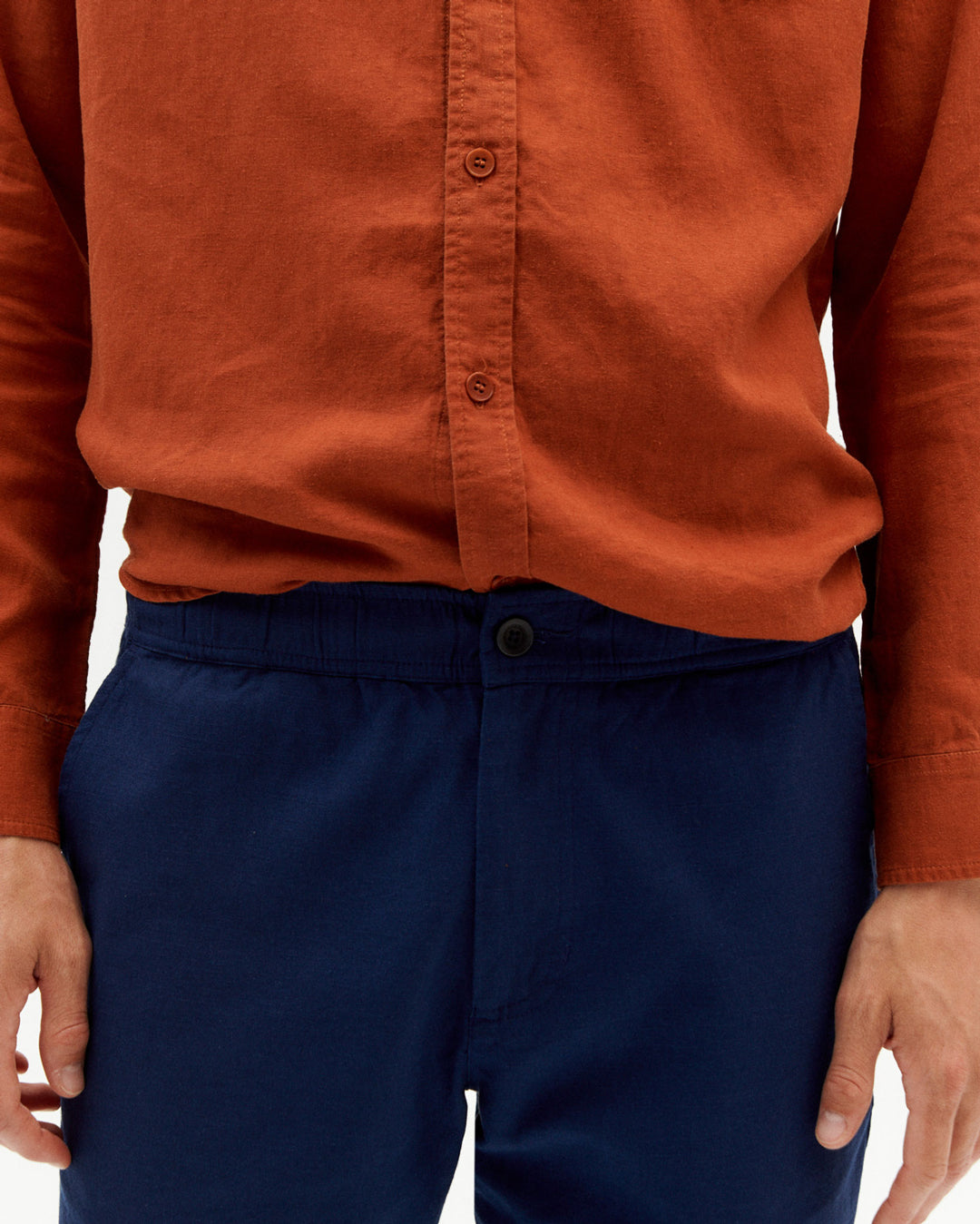 Light Travel Pants Blue Night - THINKING MU