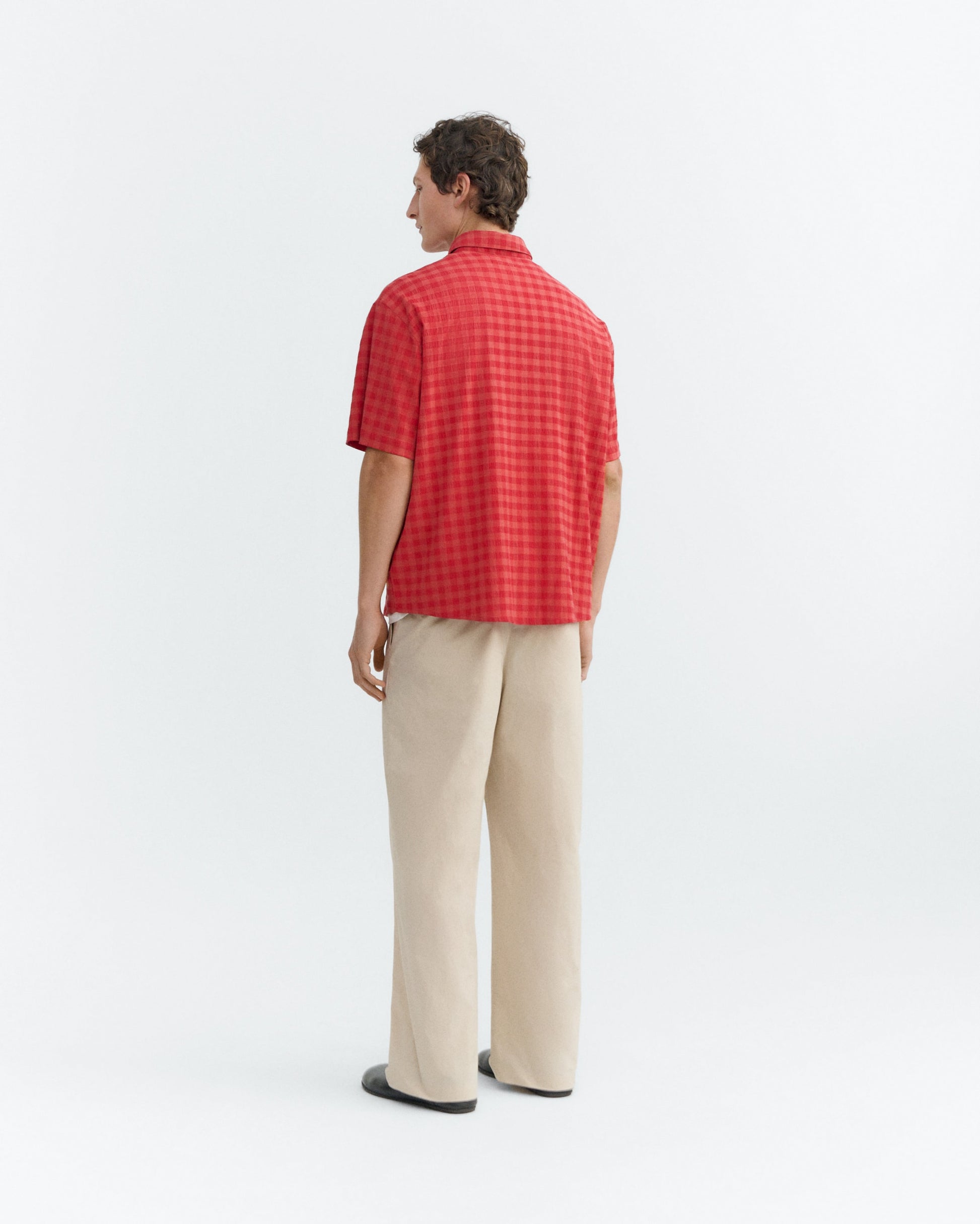 Paddy Seersucker Shortsleeve Shirt Red