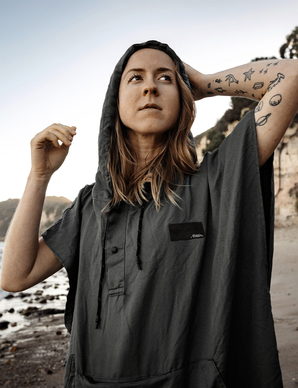 NanoDry Travel Poncho Charcoal