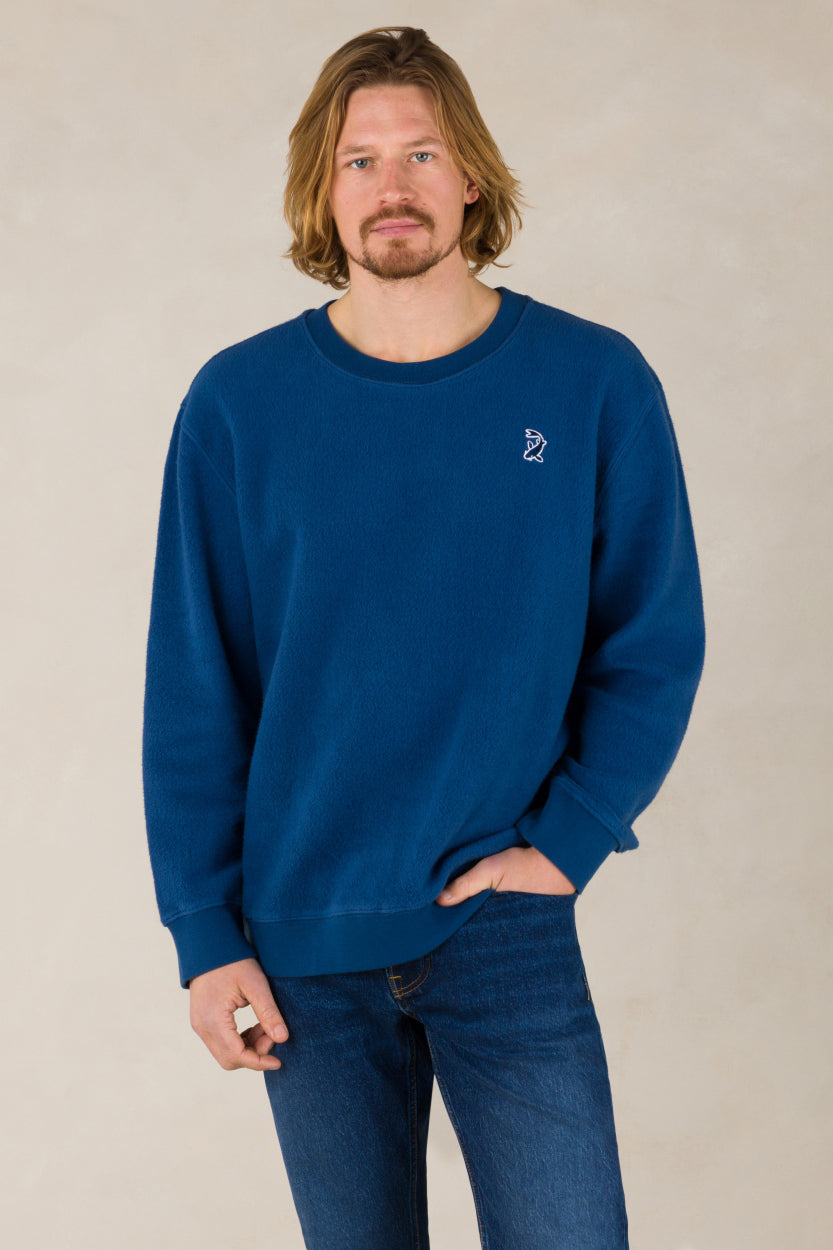 Neil Embroidery Electric Blue Carp - KINGS OF INDIGO