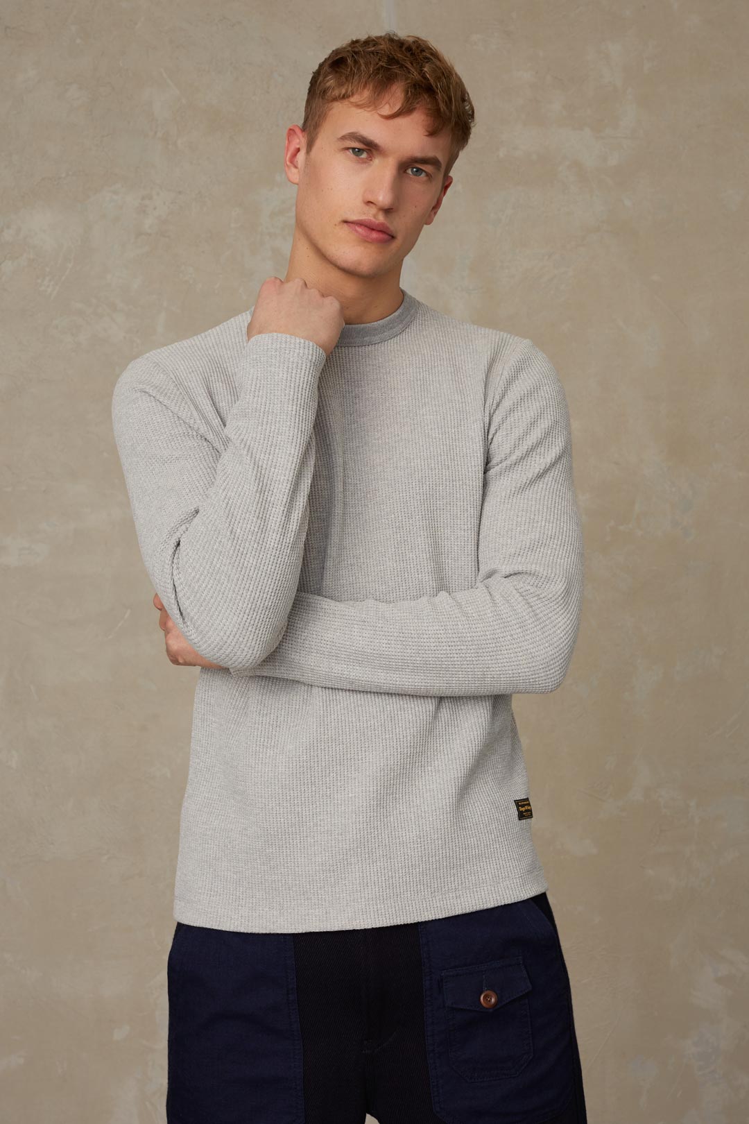 Nezer Waffle Grey Melange - KINGS OF INDIGO