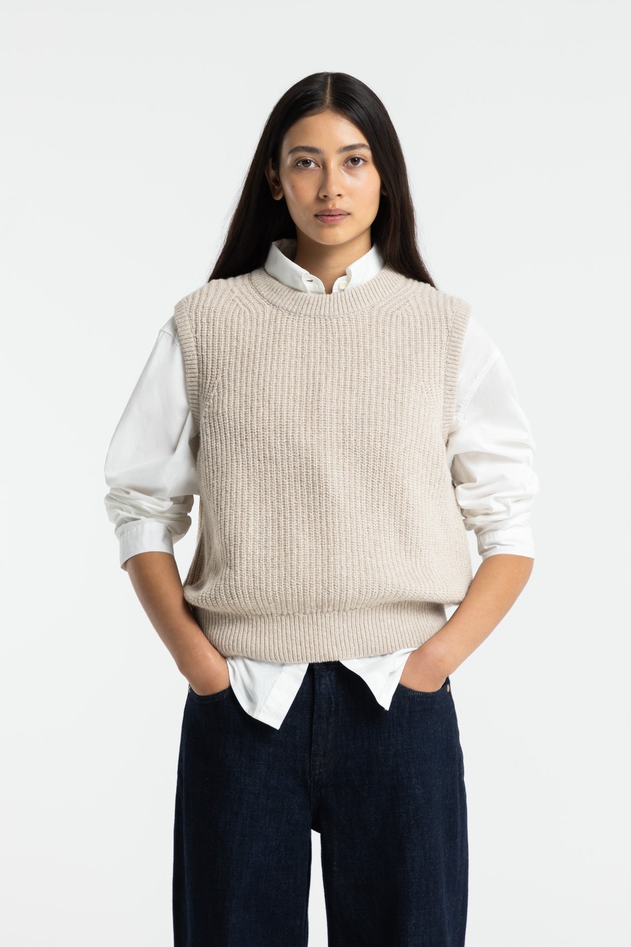 Nimyo Recycled Wool Vest Fog