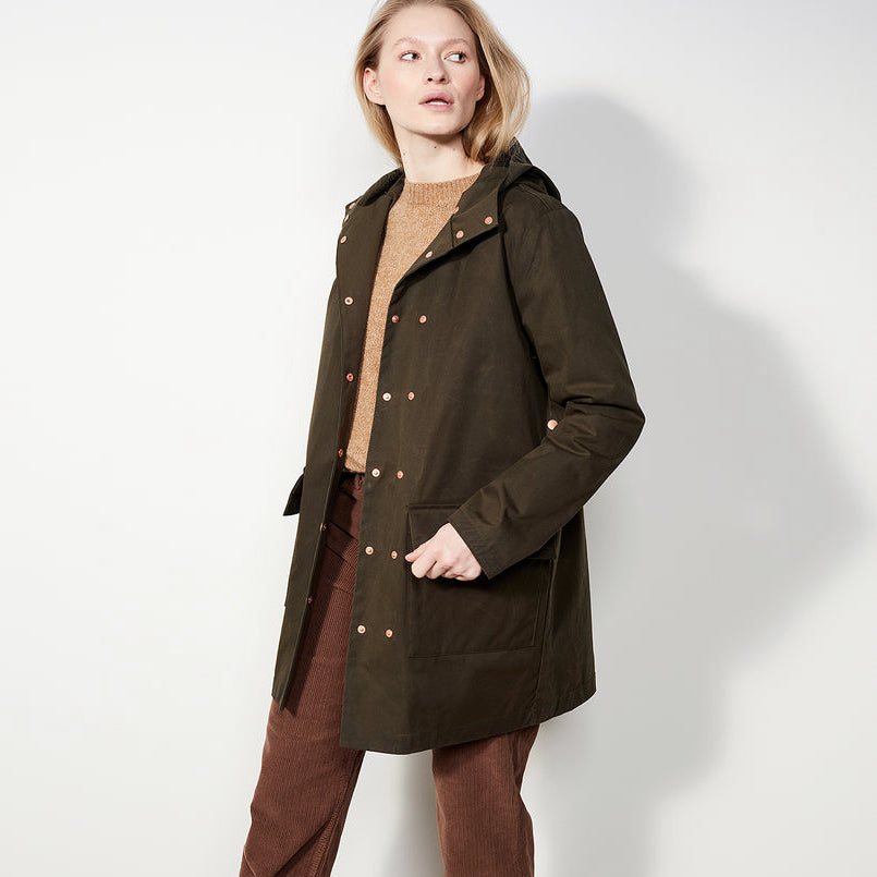 Ottawa BP Waxed Organic Cotton - Military - LANGERCHEN
