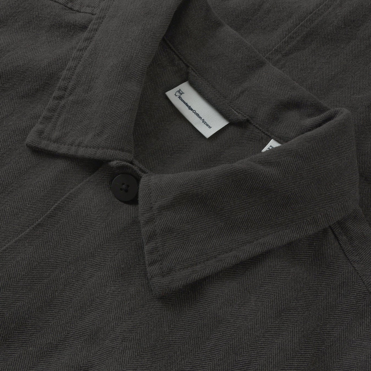 Herringbone Overshirt Dark Grey Melange