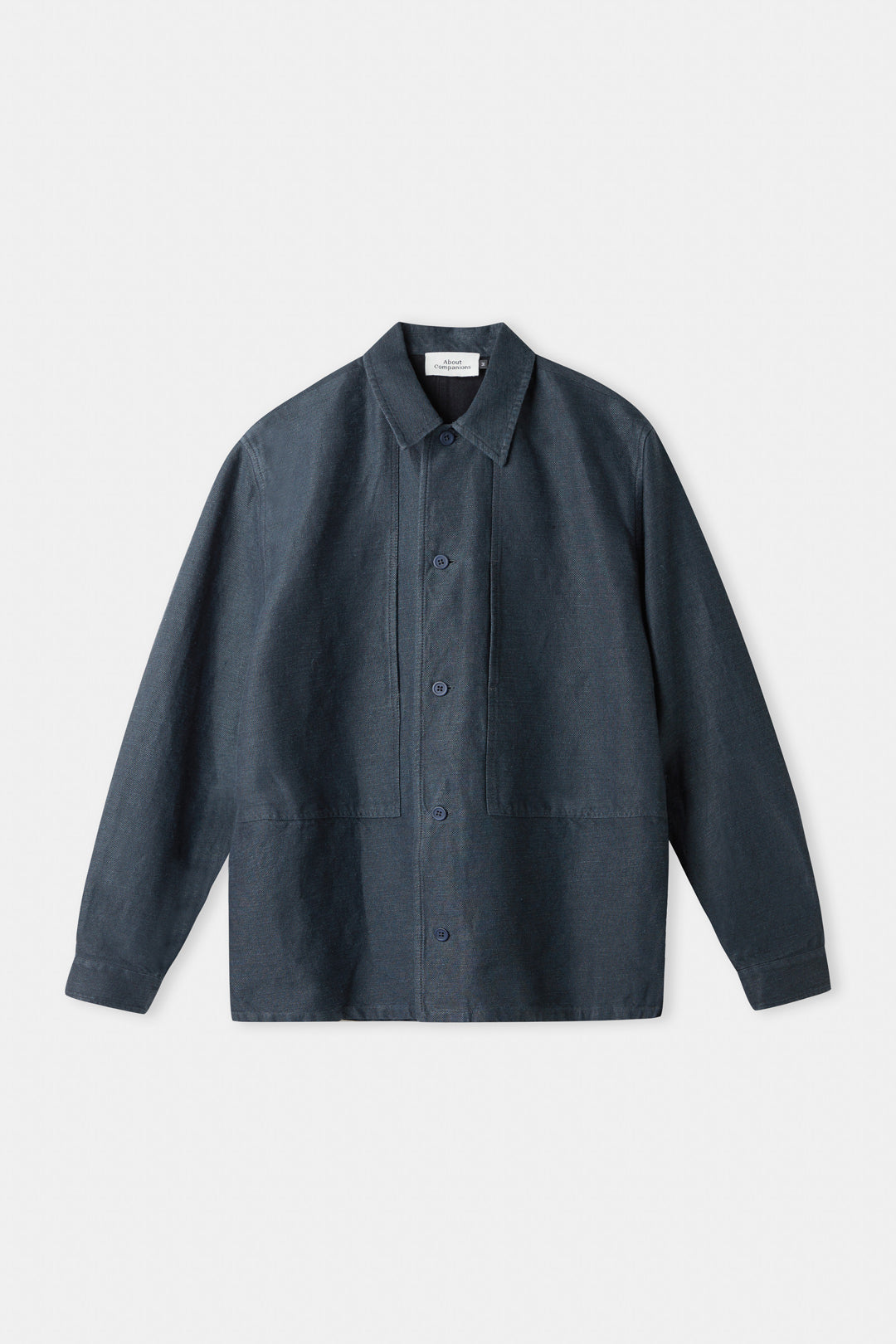 Owe Winter Linen Overshirt Cold Navy