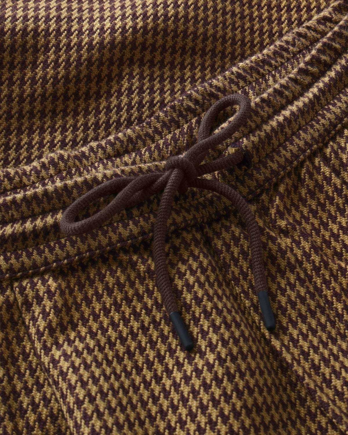Ozone Relaxed Houndstooth Pant Dark Brown Check
