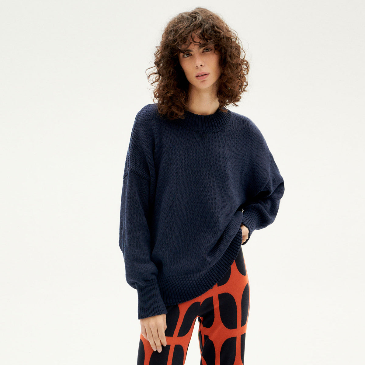 Petra Knit Navy - THINKING MU