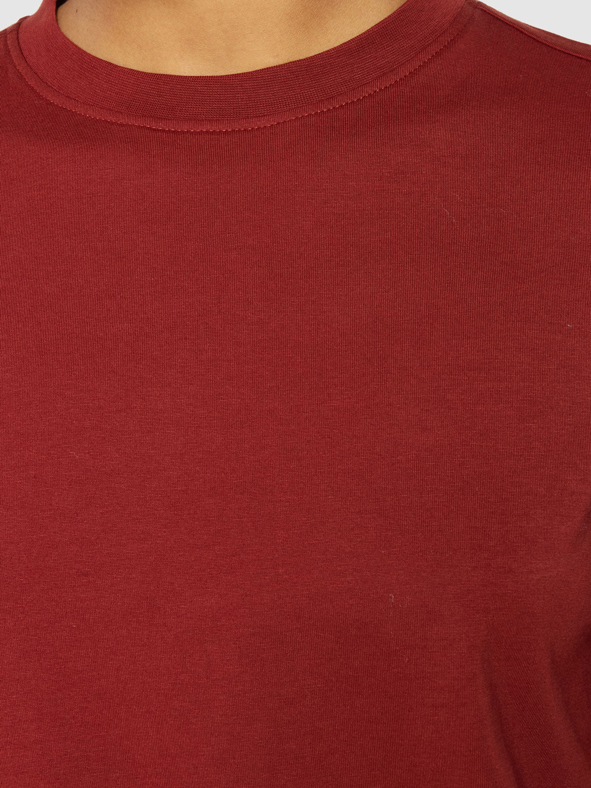 Ekologisk Dam T-shirt Pima Fired Brick - KNOWLEDGE COTTON APPAREL