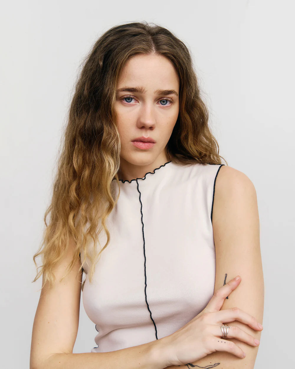 Pin-Tucked Top Organic Cotton Nature White Rotholz