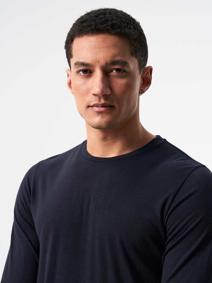Longsleeve Merino Wool Sheep Navy - PINQPONQ