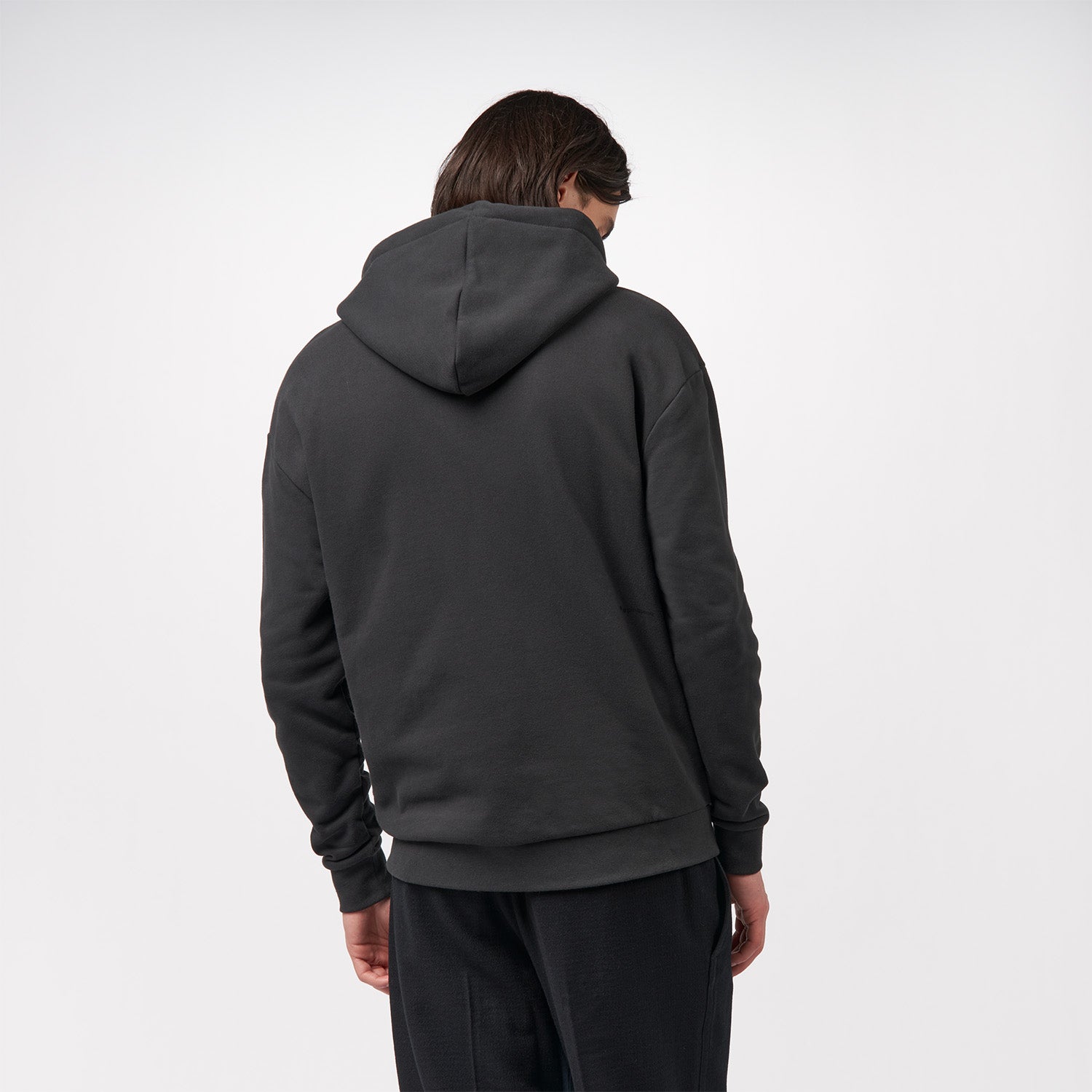 Zipped Hoodie Unisex Peat Black - PINQPONQ