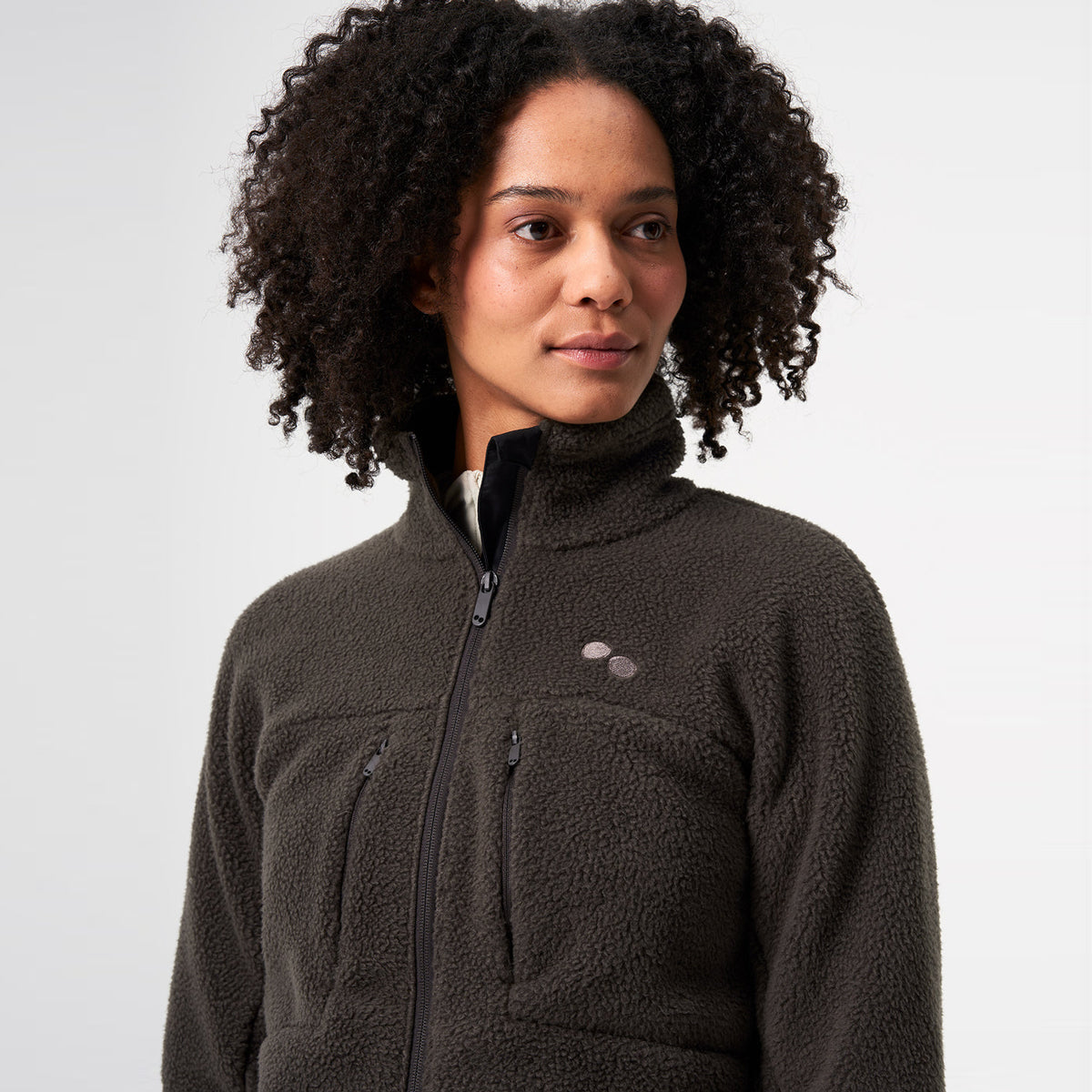 Fleece Jacket Recycled Coffee Brown Women´s - PINQPONQ