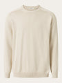 Plain Knitted Crew Neck Sweater Feather Gray