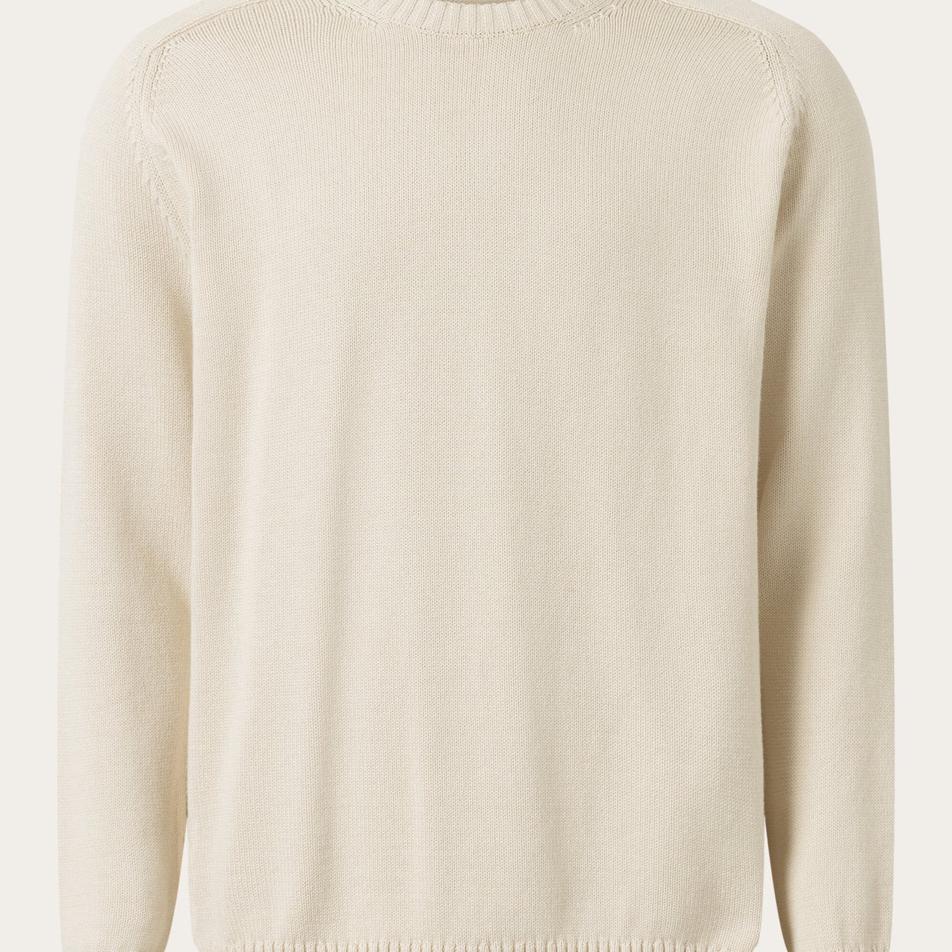 Plain Knitted Crew Neck Sweater Feather Gray