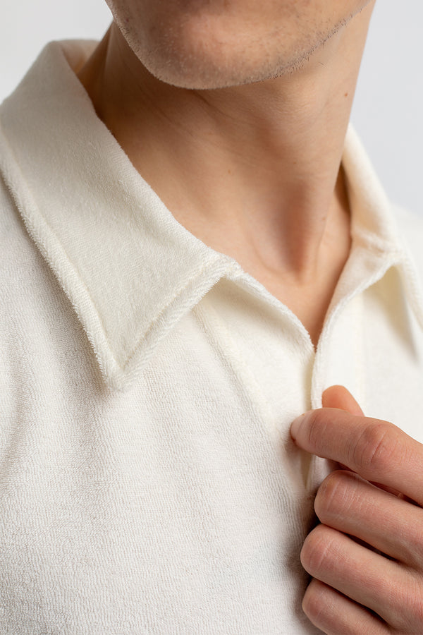 Terry Cotton Polo Off-White - ROTHOLZ