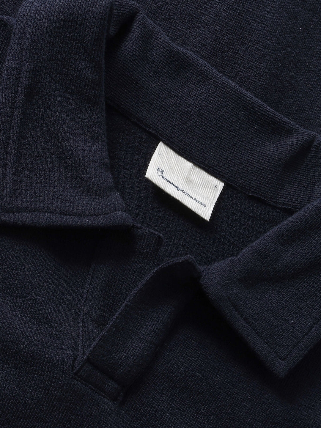 Loose Bouclé Polo Night Sky Navy