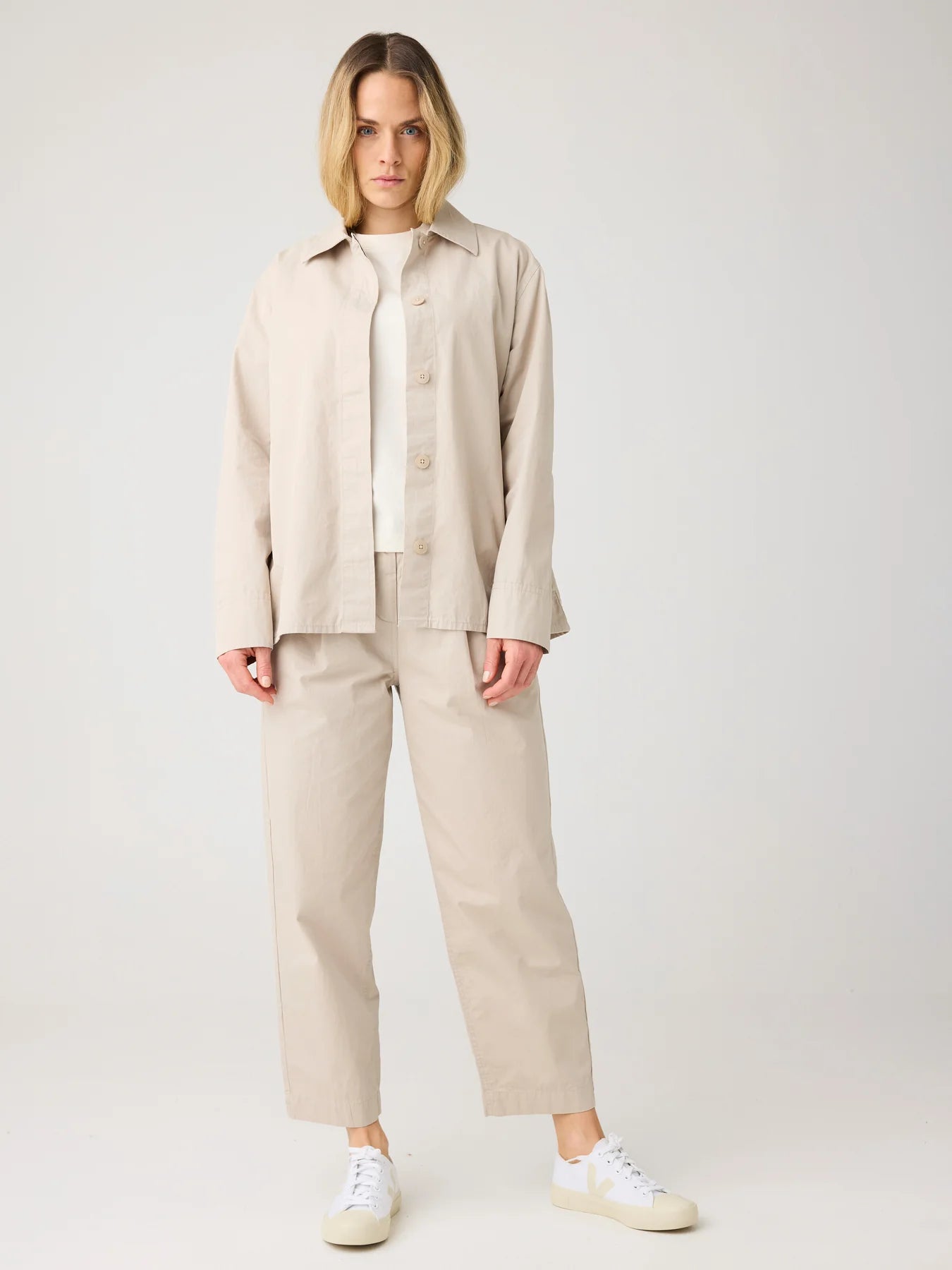 Light Poplin Jacket Feather Gray