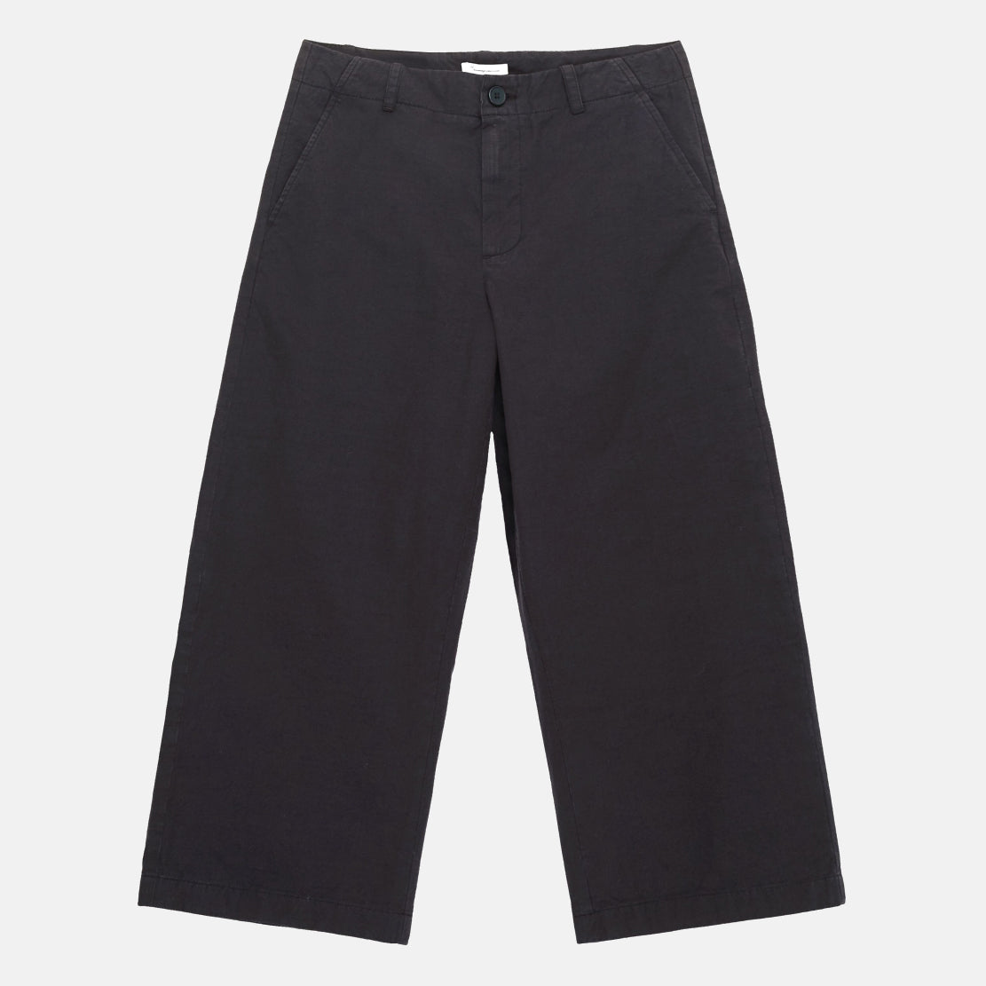 Posey Cropped Wide Summer Black - KNOWLEDGE COTTON APPAREL
