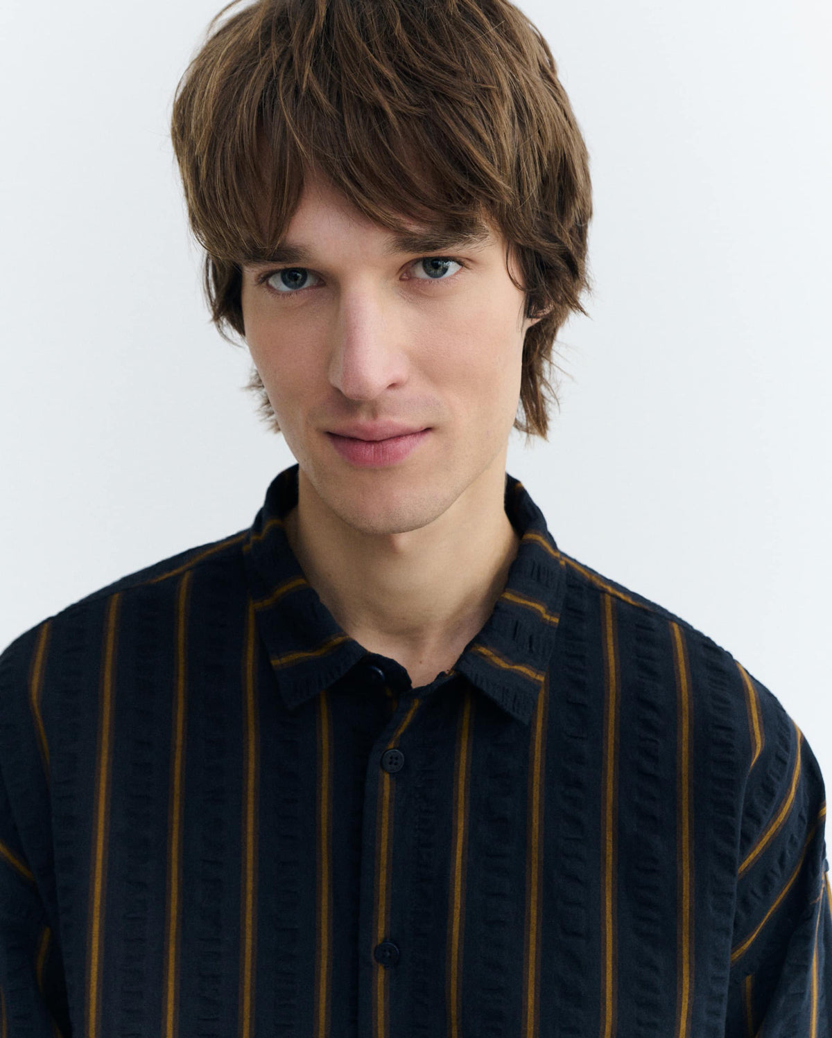 Haru Portbou Seersucker Striped Shirt