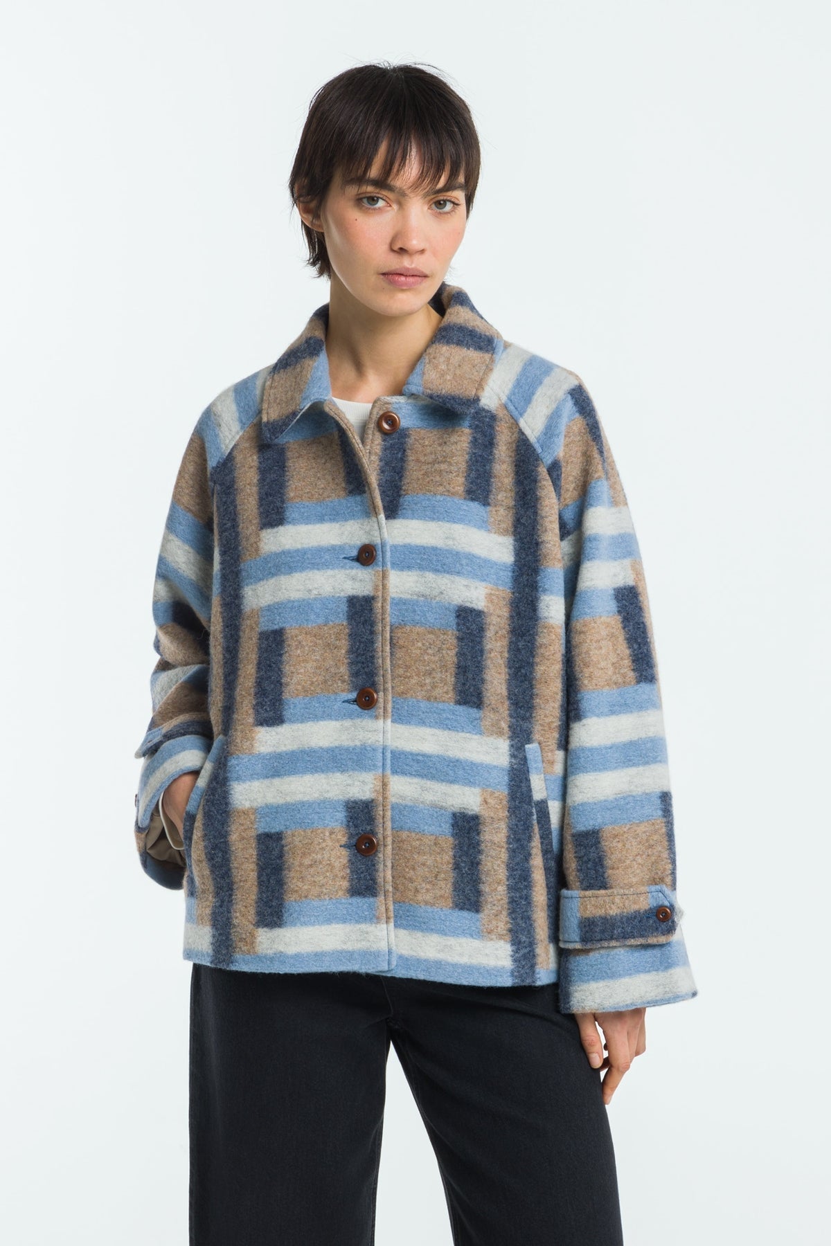 Reizei Wool Jacket Square Jacquard - KINGS OF INDIGO
