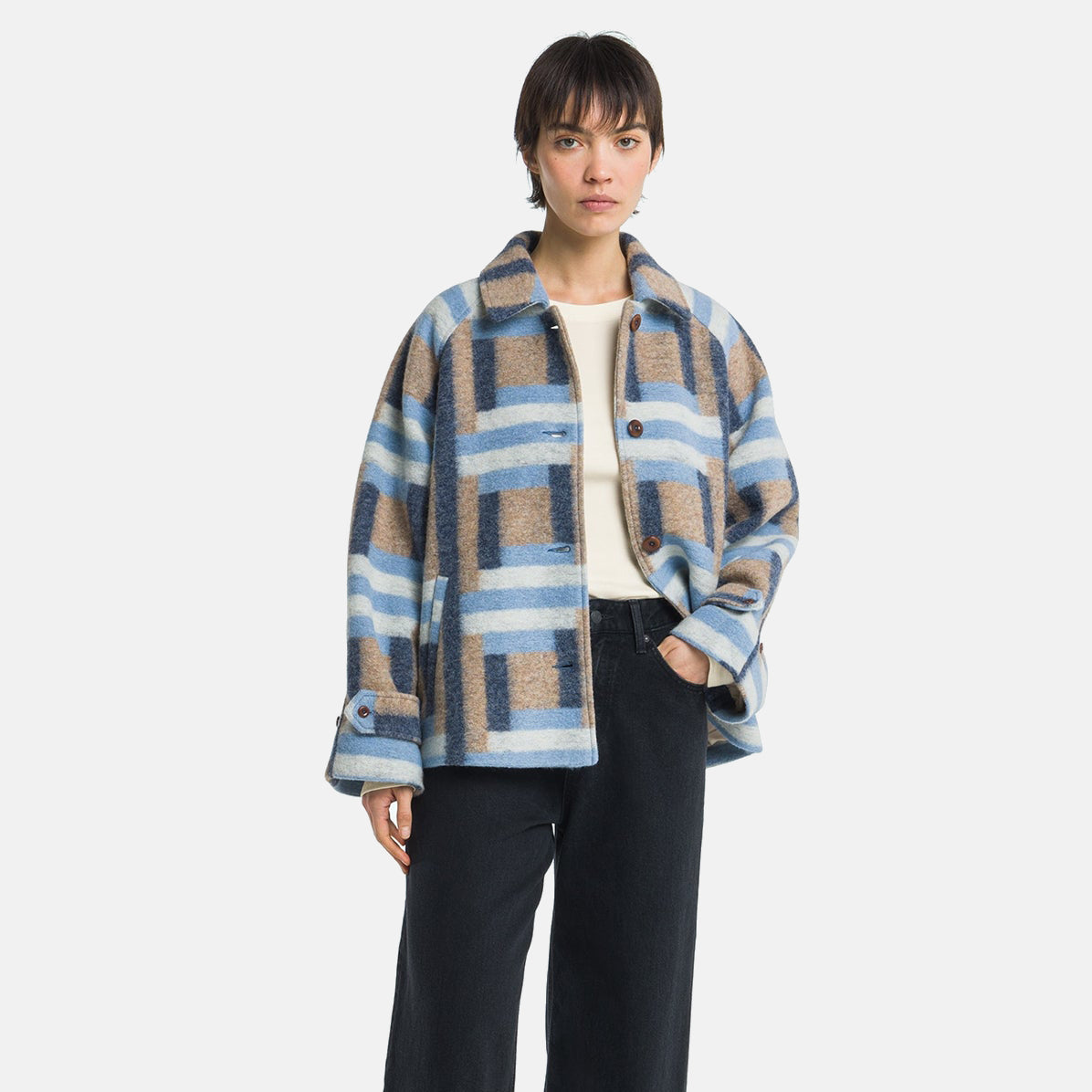 Reizei Wool Jacket Square Jacquard - KINGS OF INDIGO