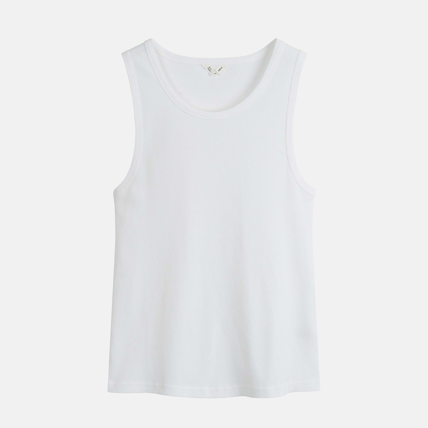 Oshin Tanktop Ribbad Vit