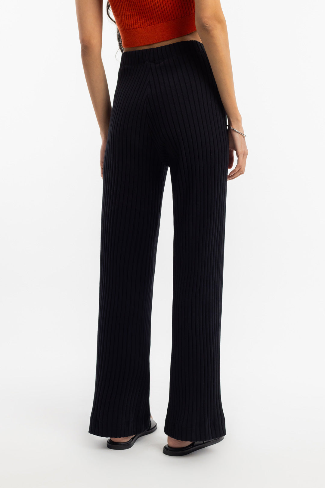 Ribbed Lounge Pants True Black - ROTHOLZ