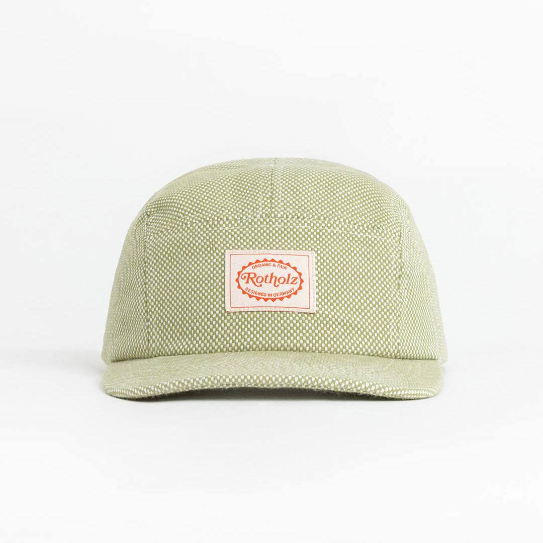 Retro 5-panel Organic Cotton Green Check - ROTHOLZ