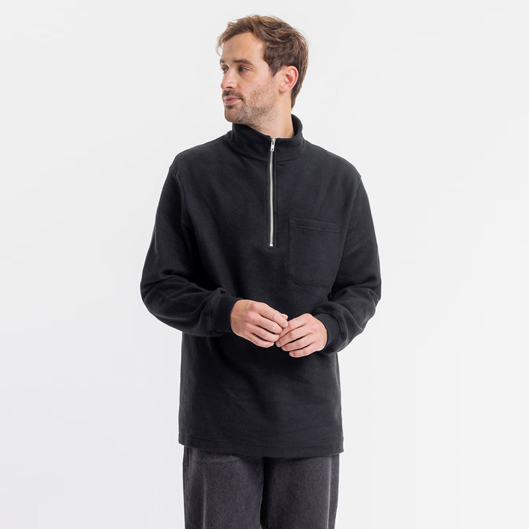 Half Zip Sweatshirt Black - ROTHOLZ