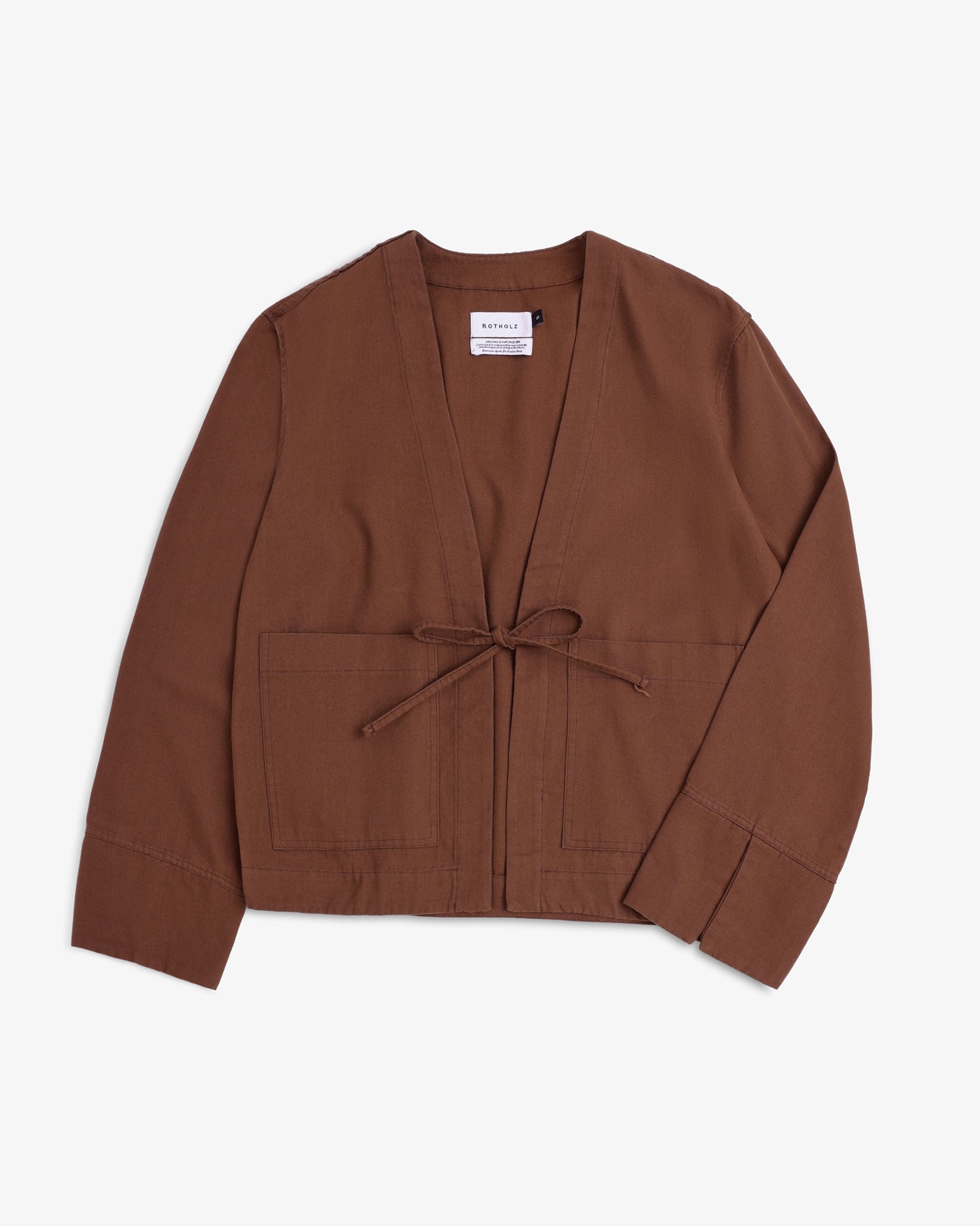 Kimono Jacket Organic Cotton Hazel Brown Rotholz