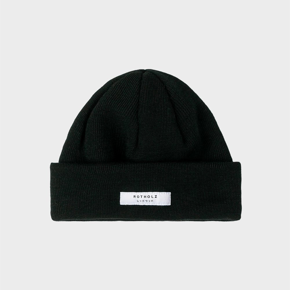 Beanie Short Organic Black - ROTHOLZ