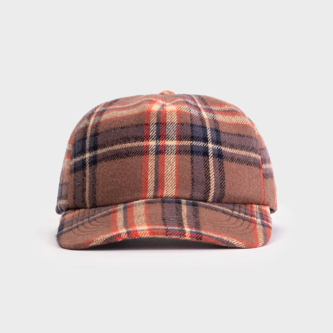 Flannel Floppy Cap Red/Brown Check - ROTHOLZ