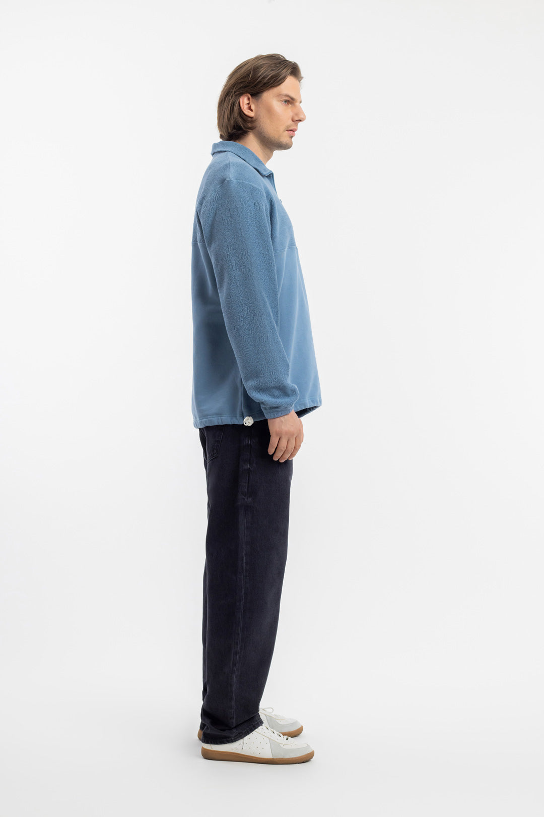 Divided Sweatshirt Stone Blue - ROTHOLZ