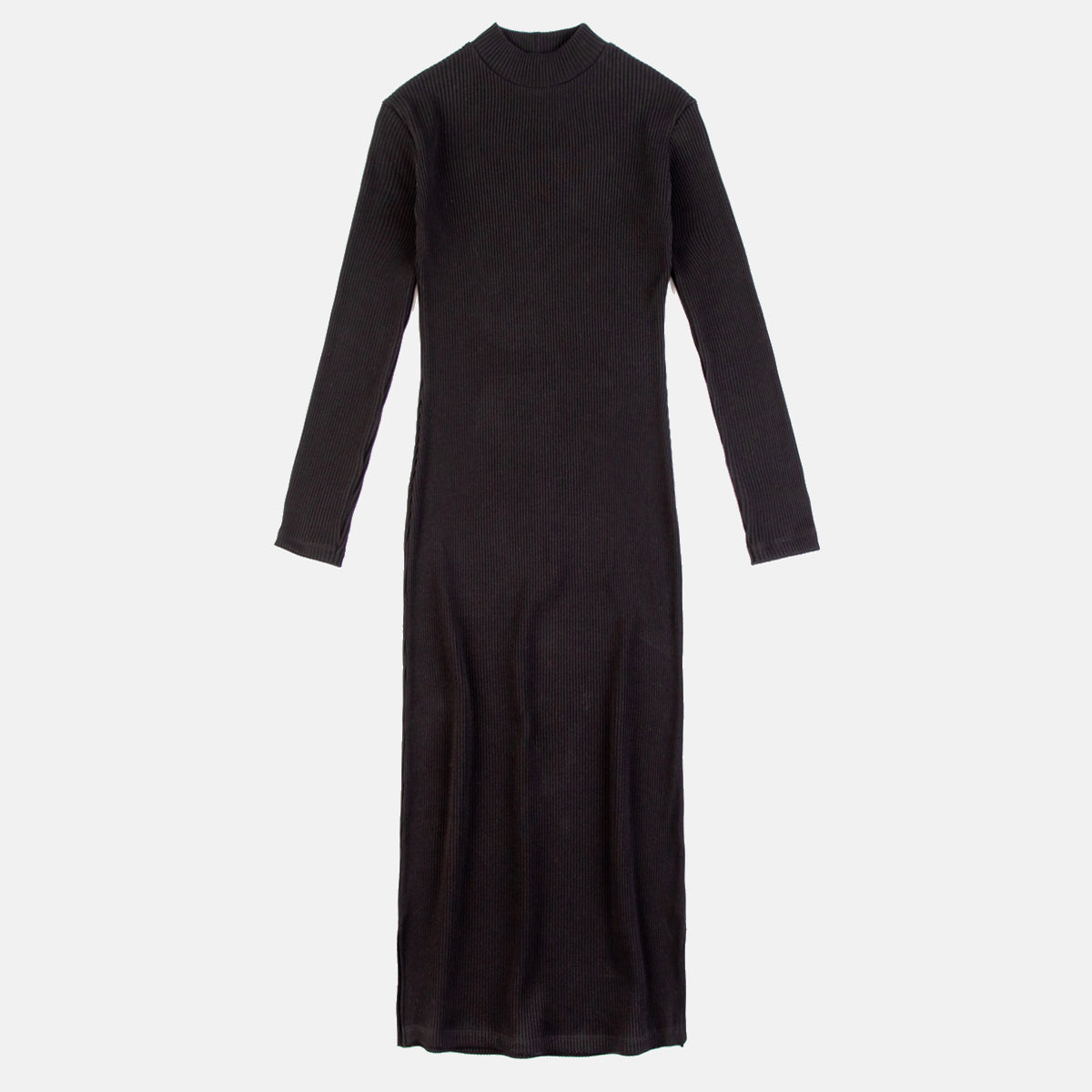 Mock Neck Dress Black - ROTHOLZ