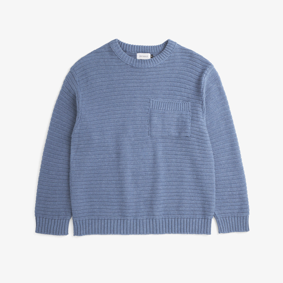 Loose Knit Sweatshirt Denim Blue