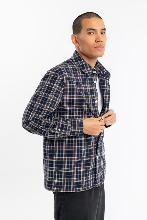 Overshirt Check Navy - ROTHOLZ
