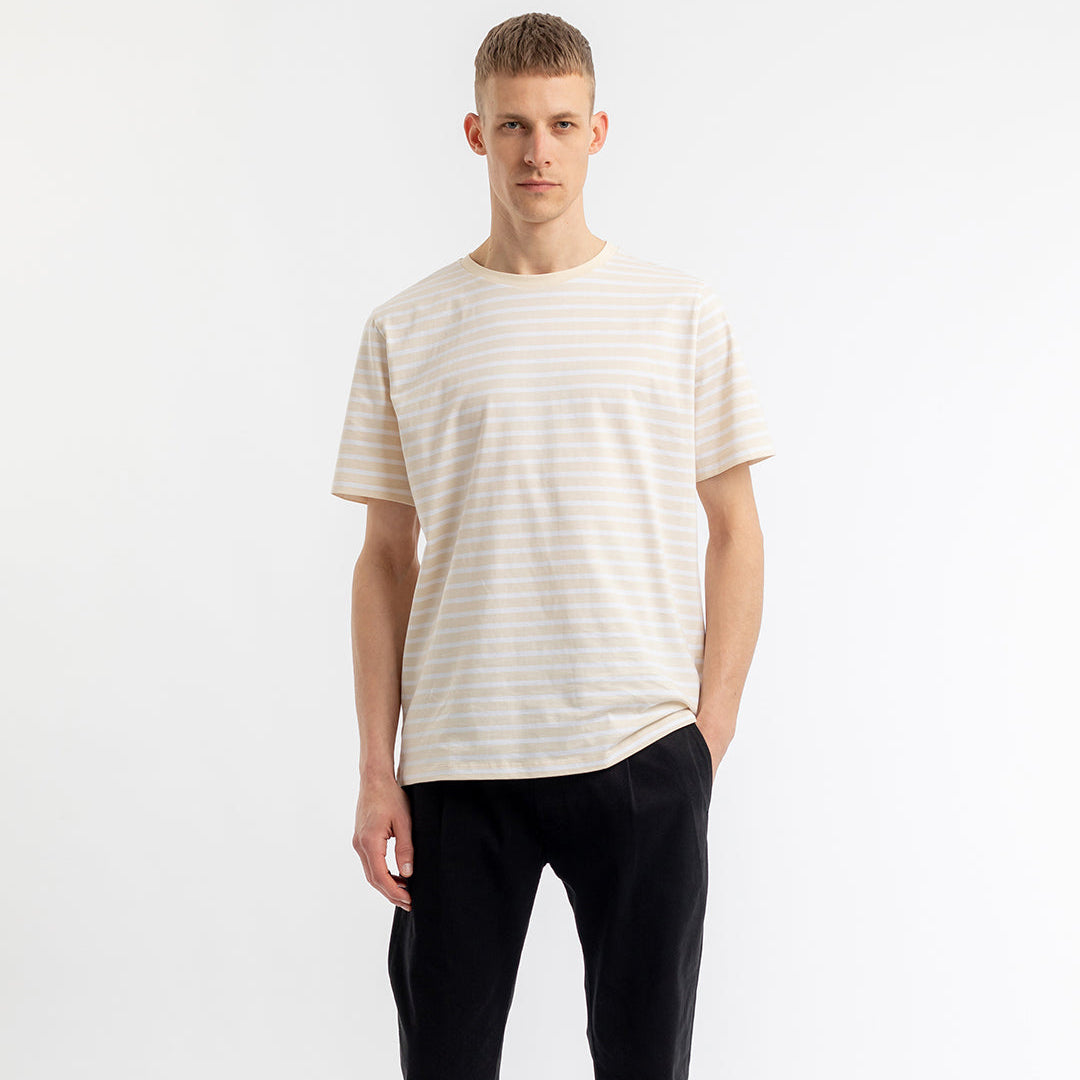 Stripe T-Shirt Cream White - ROTHOLZ