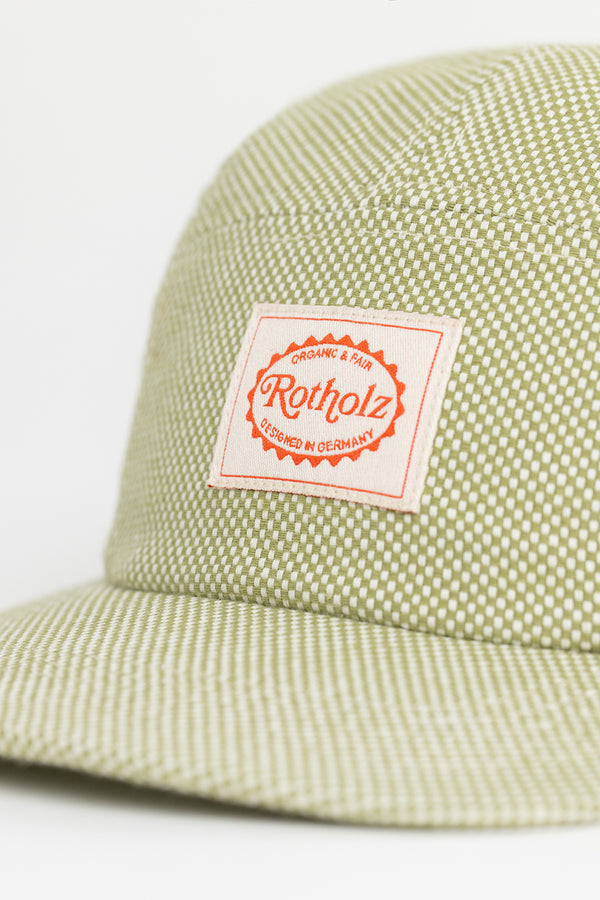 Retro 5-panel Organic Cotton Green Check - ROTHOLZ