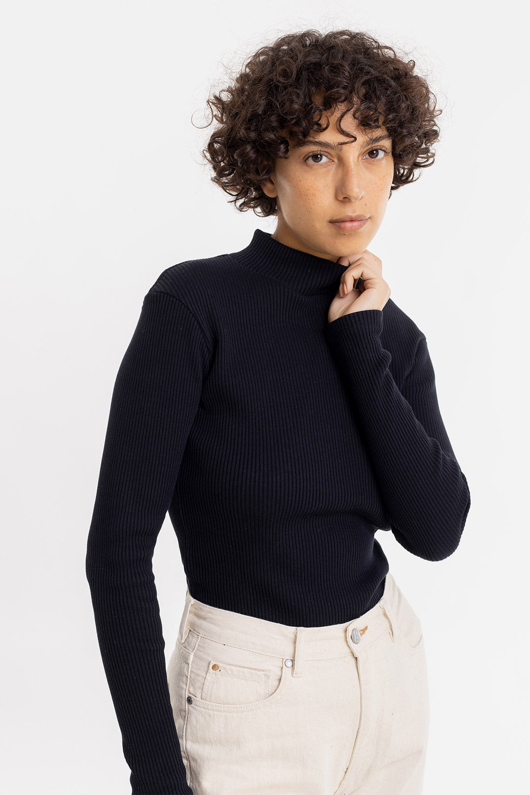 Mock Neck Longsleeve Black - ROTHOLZ