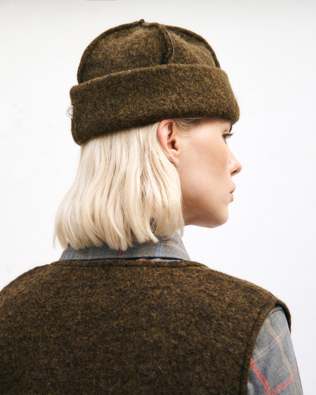 Vest Organic Wool Forest Green